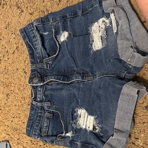 Distressed Denim Women Shorts